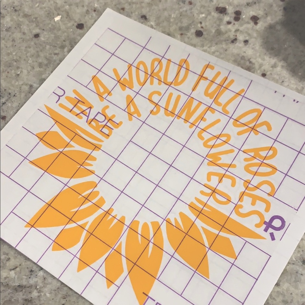 Sunflower vinyl decal - Picture 1 of 3